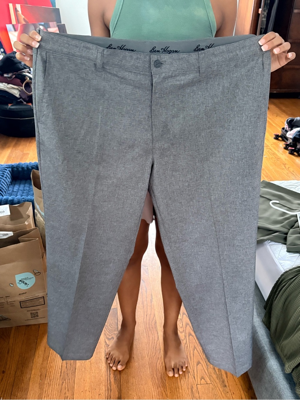 Hogan Gray Dress Pants with Branded Waistband
